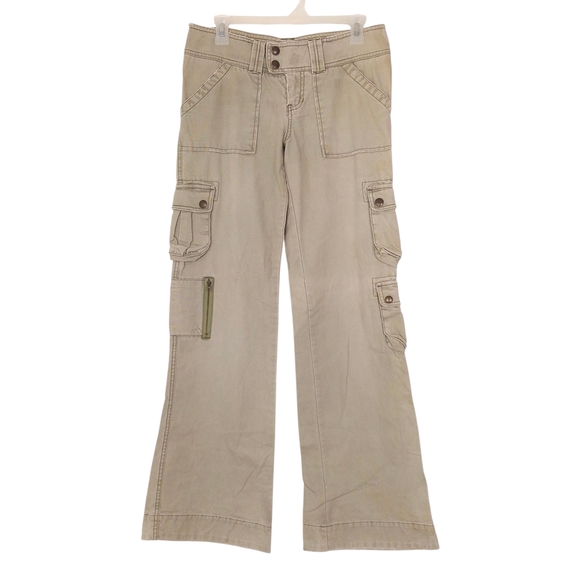 Abercrombie & Fitch Pants - Abercrombie & Fitch vintage Y2K cargo pants flare low rise gorpcore khaki green